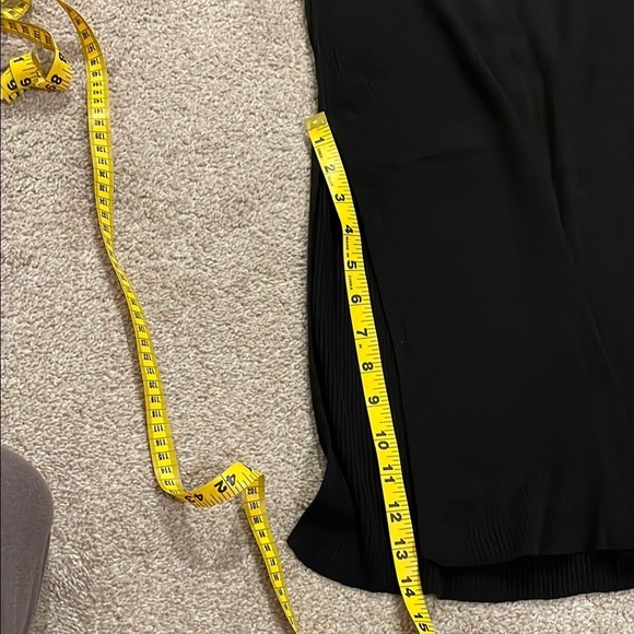 Free People Black Ribbed Pencil Side Slit Midi Skirt - Picture 6 of 7